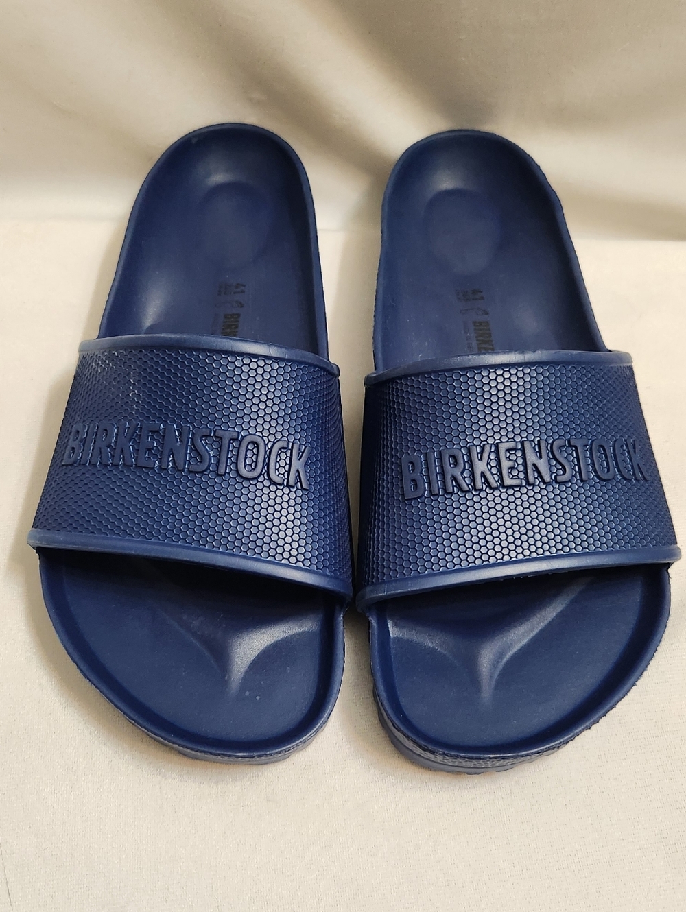 Birkenstock Barbados EVA Navy Slides (Unisex Regular Width L Size 10, M Size 8)